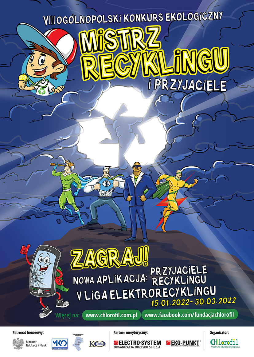15-tego stycznia br. startuje 8-ma edycja ogólnopolskiego konkursu ekologicznego Mistrz Recyklingu i przyjaciele, dla dzieci szkół podstawowych